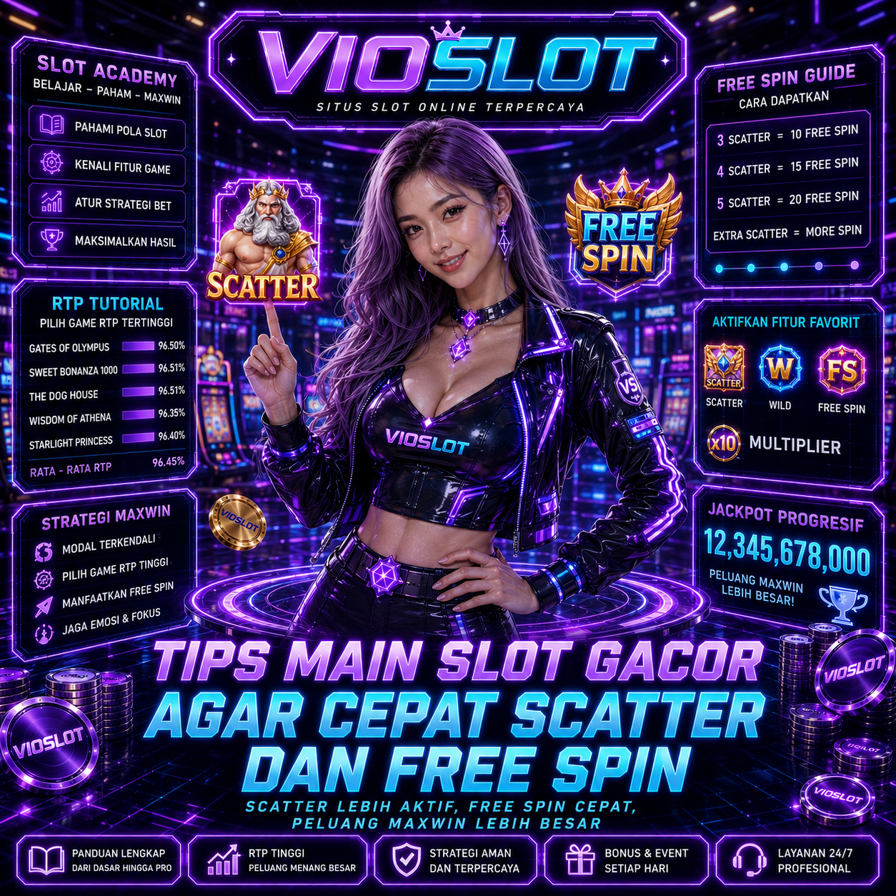 VIOSLOT : Tips Main Slot Gacor agar Cepat Scatter dan Free Spin